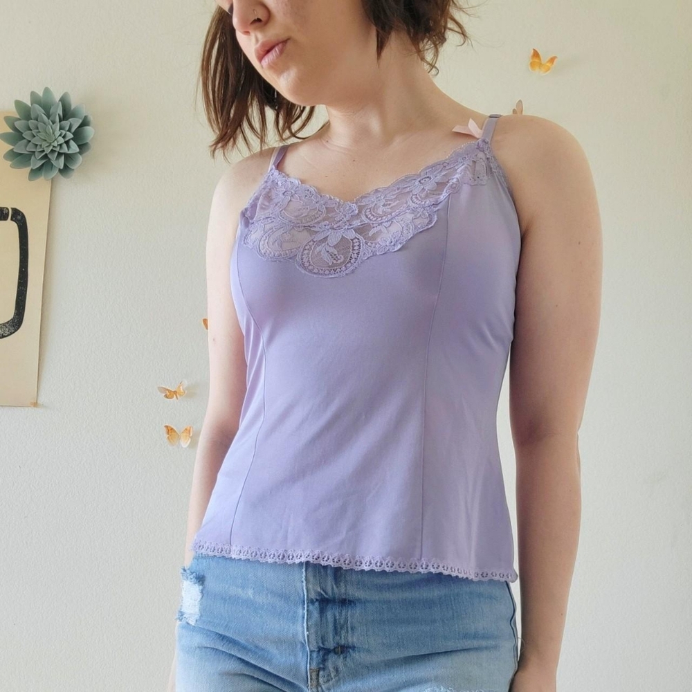 Lavender Lace Lingerie Tank
